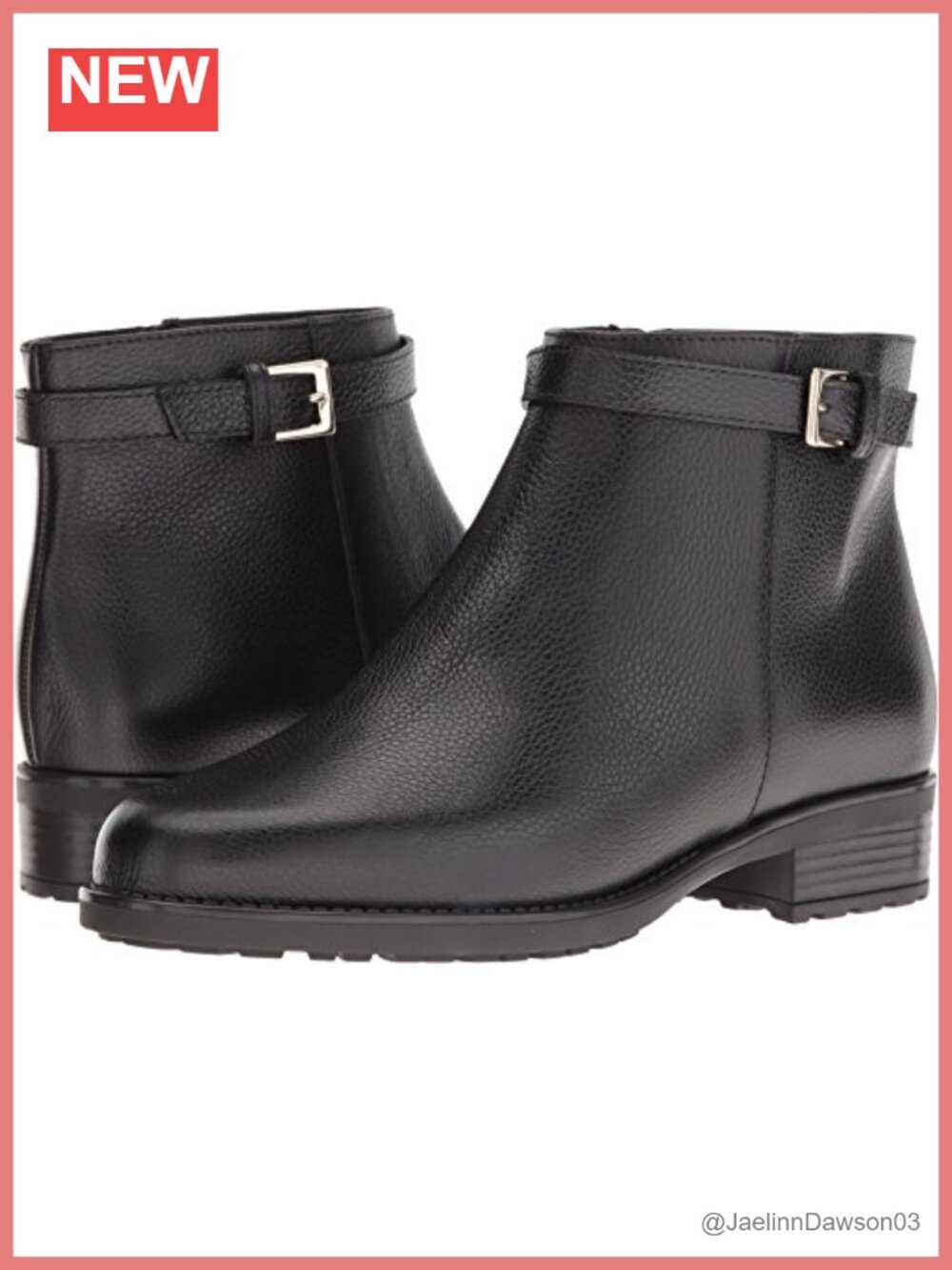 Women's Ankle Boots Leather Maddy Round Toe Zipper Winter Shoes